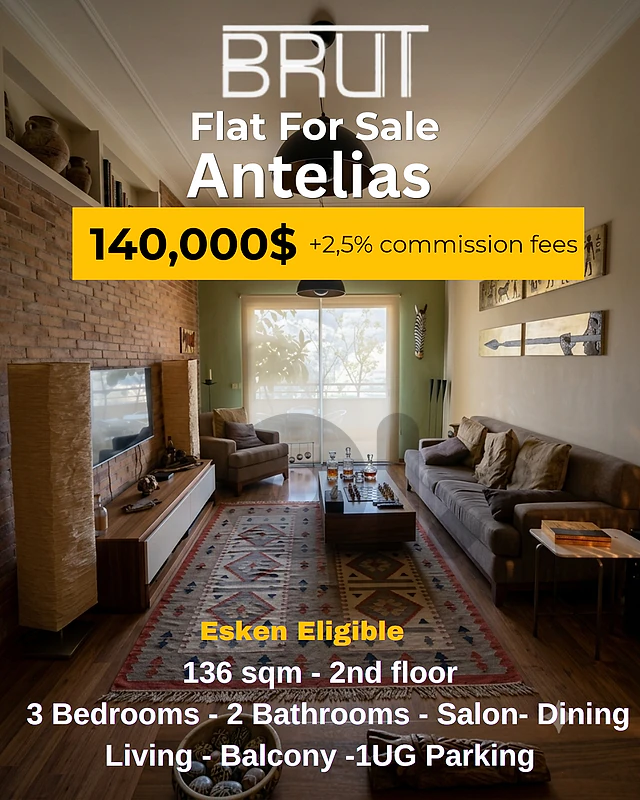 136 sqm Apartment for sale in Antelias -Esken Eligible