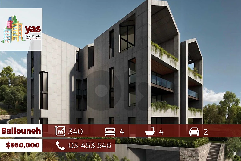 Ballouneh 305m2 Duplex | Under Construction | Panoramic View | TYT |