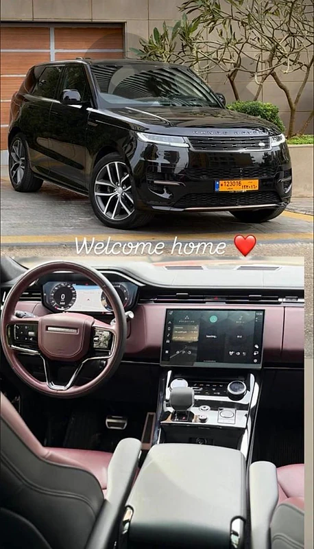 wedding Range rover sport autobiography 2024 black interior red