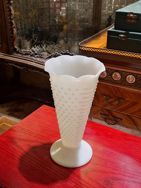 White opaline vase