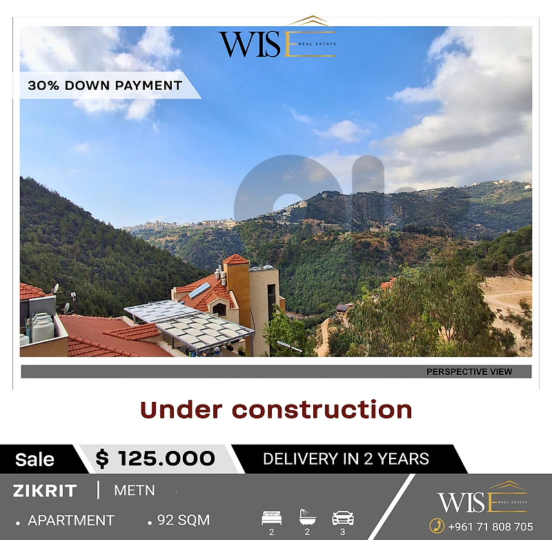🏠 92 SQM Apartments for SALE in Zikrit!