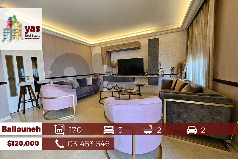 Ballouneh 170m2 | Renovated Flat | Mint Condition | Mountain View | EL