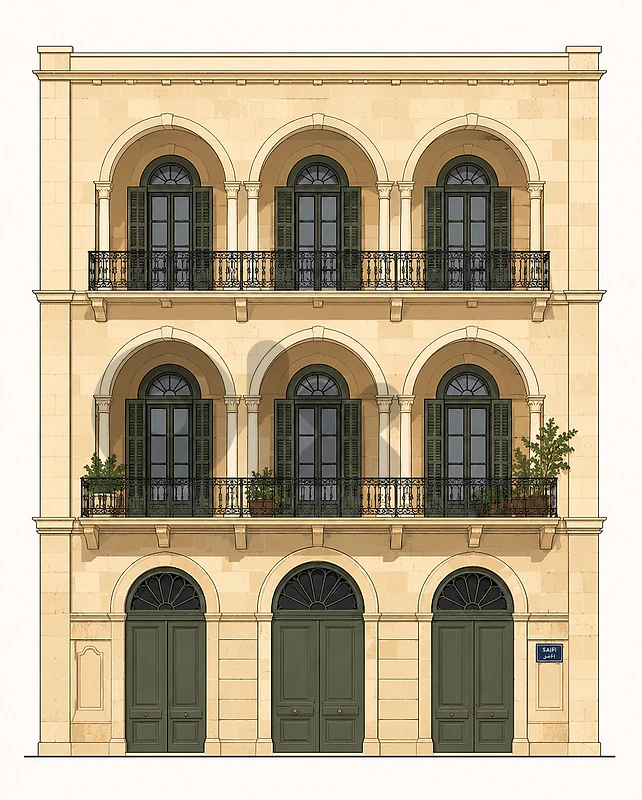 Exceptional Lebanese Heritage Building For Sale | Location – Saifi