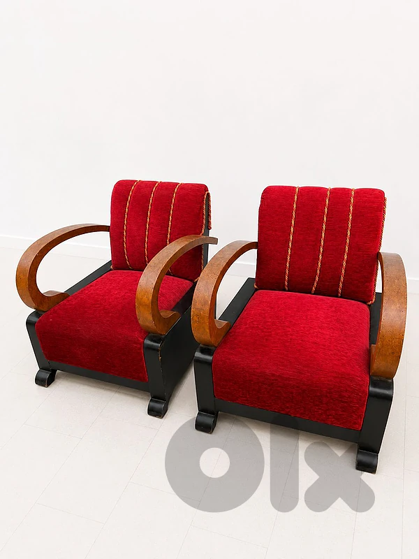 vintage Art deco 2 lounge chairs 1930's
