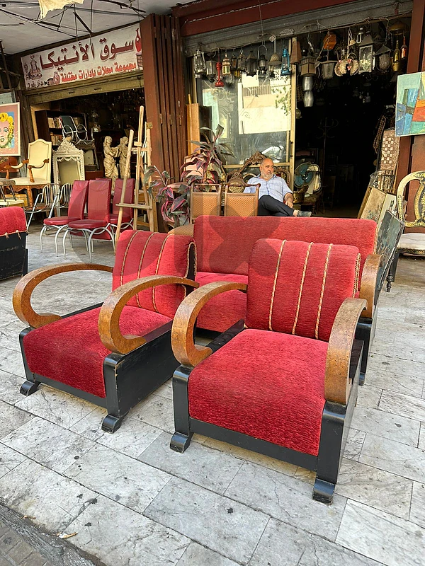 set 5 pcs salon Art deco 1930's 1 big + 4 small