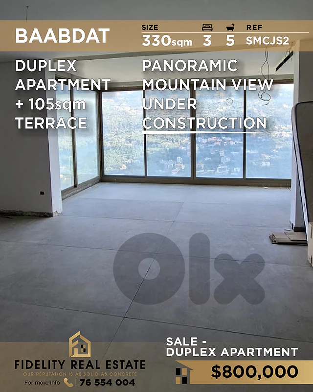 Apartment for sale in Baabdat SMCJS2 Apartment for sale in Baabdat SMCJS2
