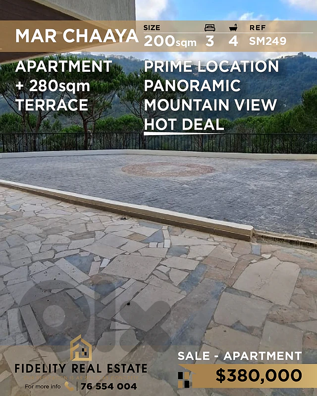 Apartment for sale in Mar Chaaya SM249 شقة للبيع في مار شعيا