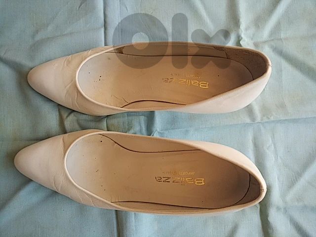 Balizza white shoes (made in Italy, 37.5) - Not Negotiable