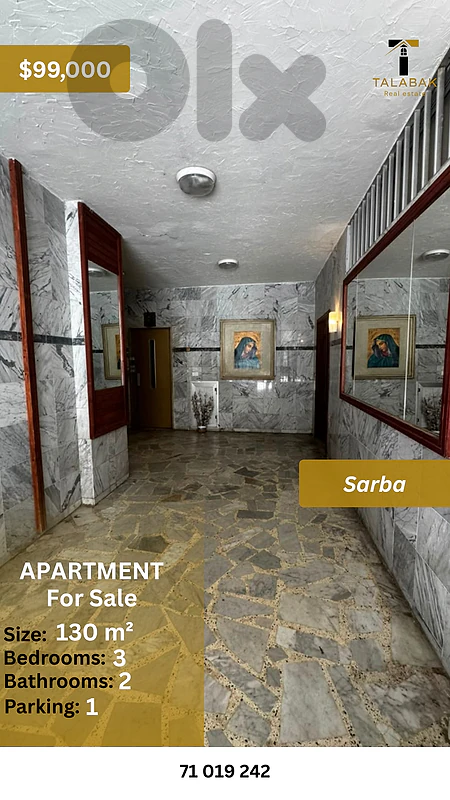 Apartment for sale in Sarba Kaslik