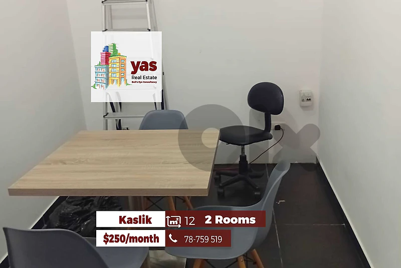 Kaslik 6m2 | 2 Rooms | Ideal For Beauty | Easy Access | Rent | TW |