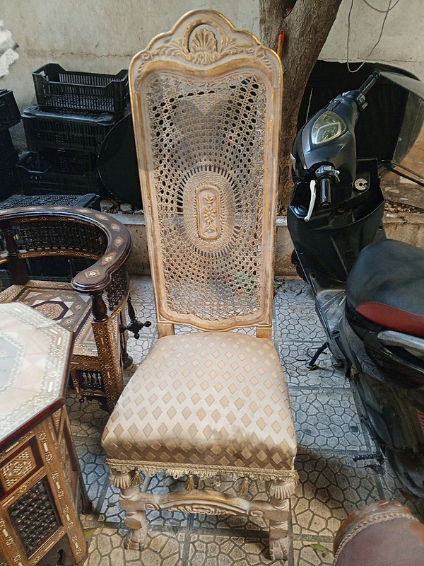 Bamboo back chairs