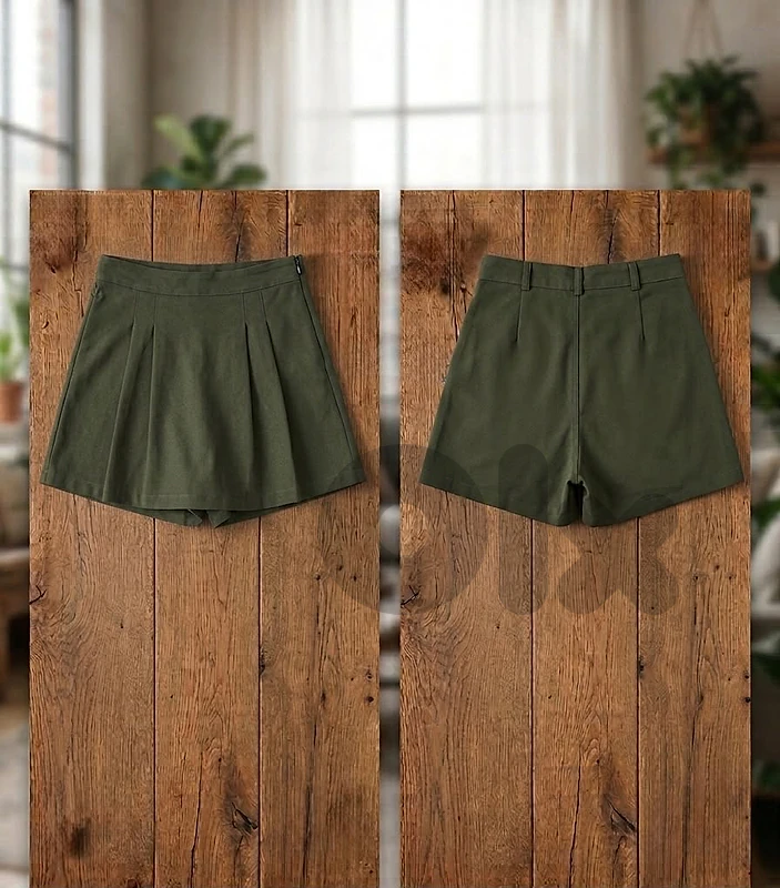 High Waist Green Skort – Like New – Perfect for Summer