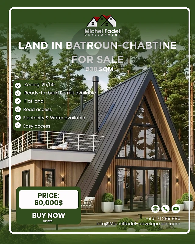 MF1020-Ready-to-Build Land for Sale in Chabtine MF1020-Ready-to-Build Land for Sale in Chabtine