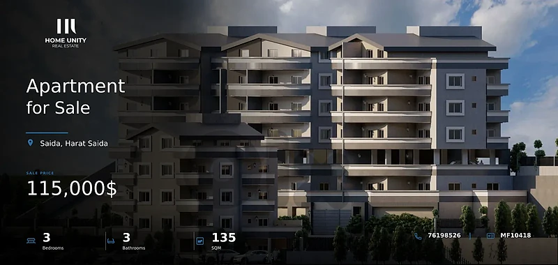 3-bedrooms Apartment, Under construction for Sale , located in Harat Saida ,Saida 3-bedrooms Apartment, Under construction for Sale , located in Harat Saida ,Saida