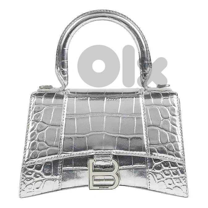 Hourglass XS Top Handle Bag in Metallic