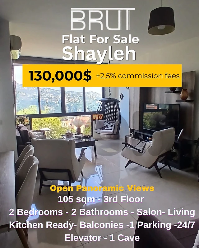 105 sqm Apartment for sale in sheileh with Open Mountain View