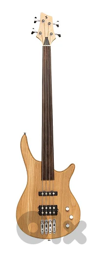 Stagg SBF-40 fusion fretless natural bass guitar