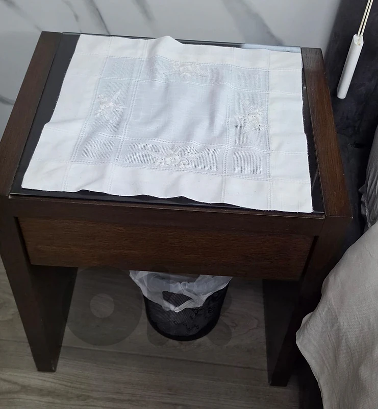 wardrobe + night table + mirror + dressing table + stool
