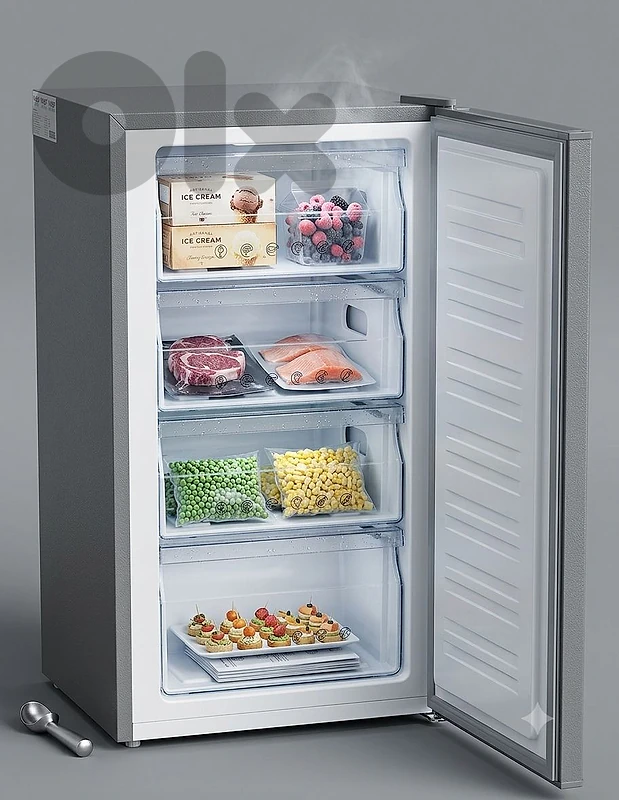 freezer 4 drawers NATIONAL silver ثلاجة