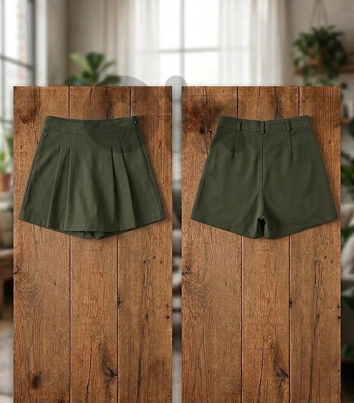 High Waist Black Mini Skort – Like New – Trendy Style
