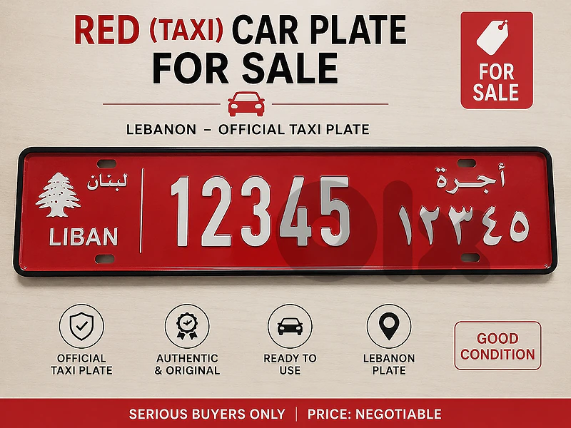 taxi car plate