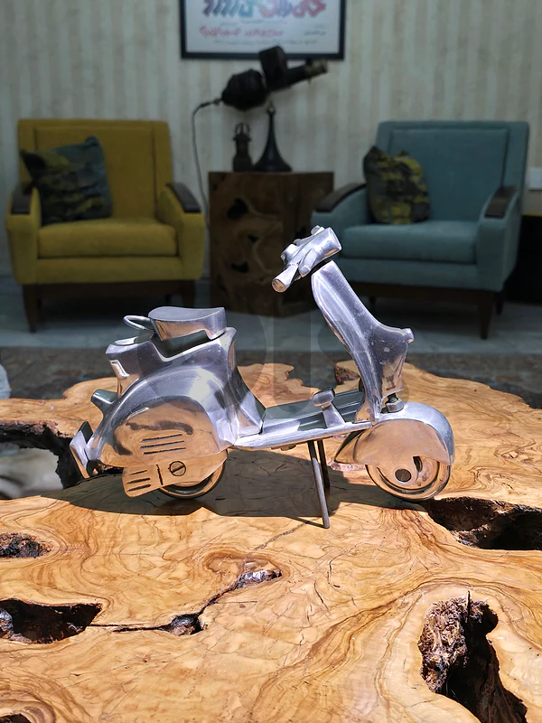 aluminum Vespa scooter figurine