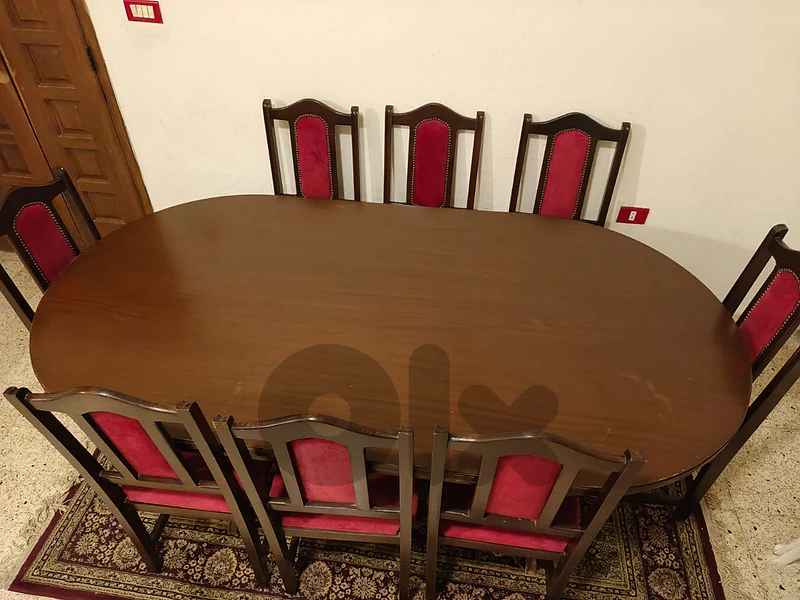 Mahogany Hard wood Dining Table with 8 chairs