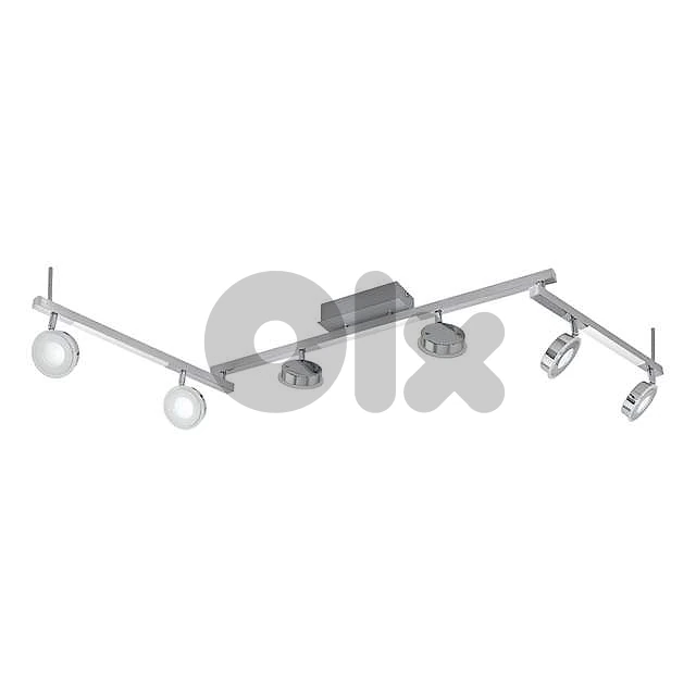 EGLO Cardillio LED Spotlight – 1.58m Ceiling Light, 6 Adjustable Heads