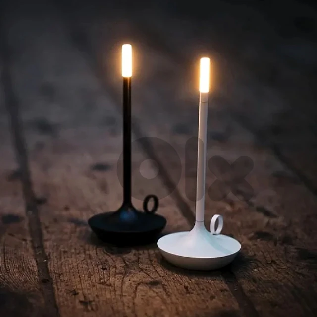 Candle Table Lamp, Modern Iron USB Desk Lamp, Cozy Glow