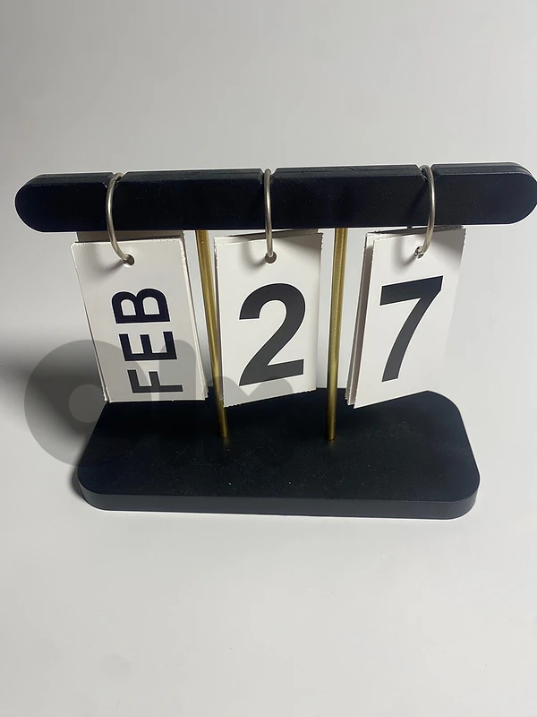 Black Flip Calendar by SUPTEC