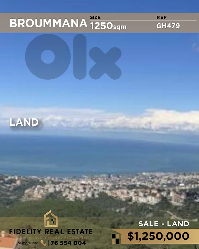 Land for sale in Broummana GH479 أرض للبيع في برومانا