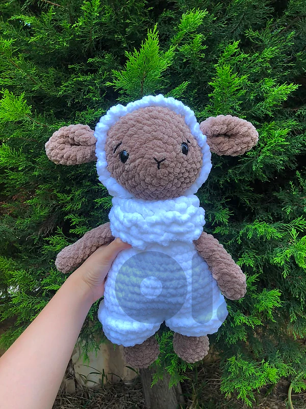 handmade crochet lamb plushie