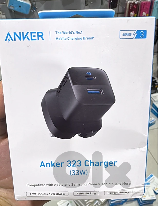 Anker 323 dual charger 33w 2 ports 3pin black A2331K11