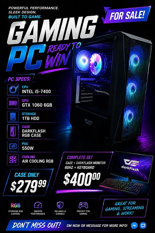 $279.99 GAMING PC FOR SALE [ LAST PIECE ]