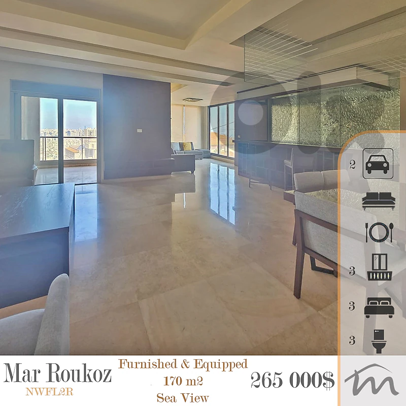 Mar Roukoz | Prime Investment | Furnished 3 Bedrooms Apartment | View