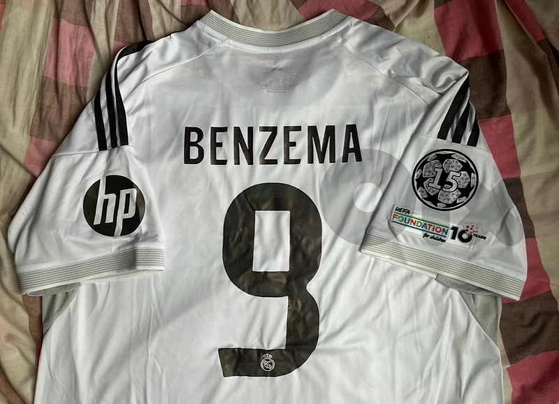 real madrid 2024 benzema special full badges adidas kit