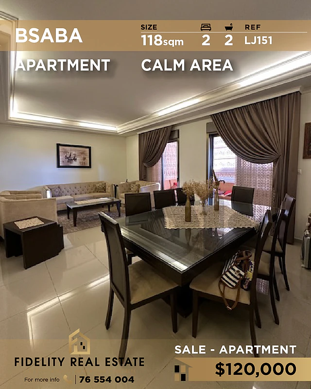 Apartment for sale in Bsaba LJ151 شقة للبيع في بسابا