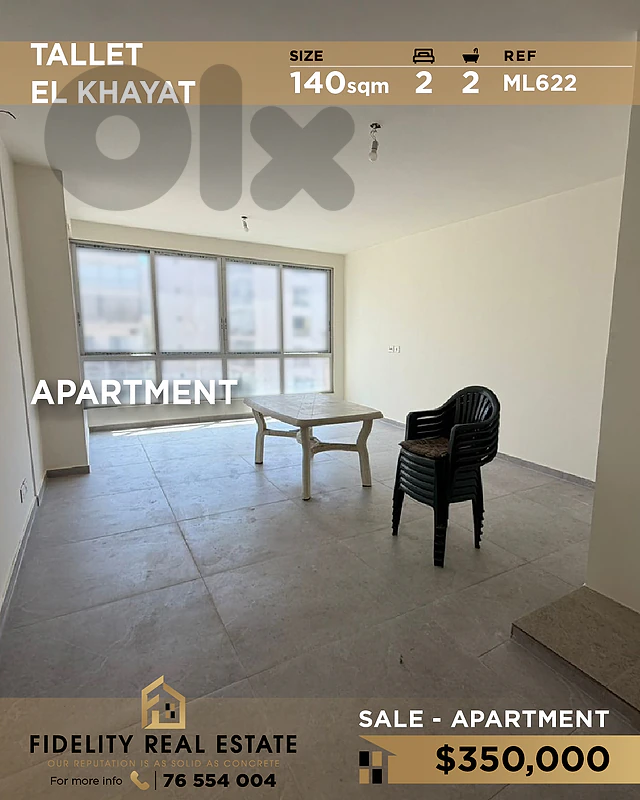 Apartment for sale in Tallet El Khayat ML622 شقة  للبيع في تلة الخياط