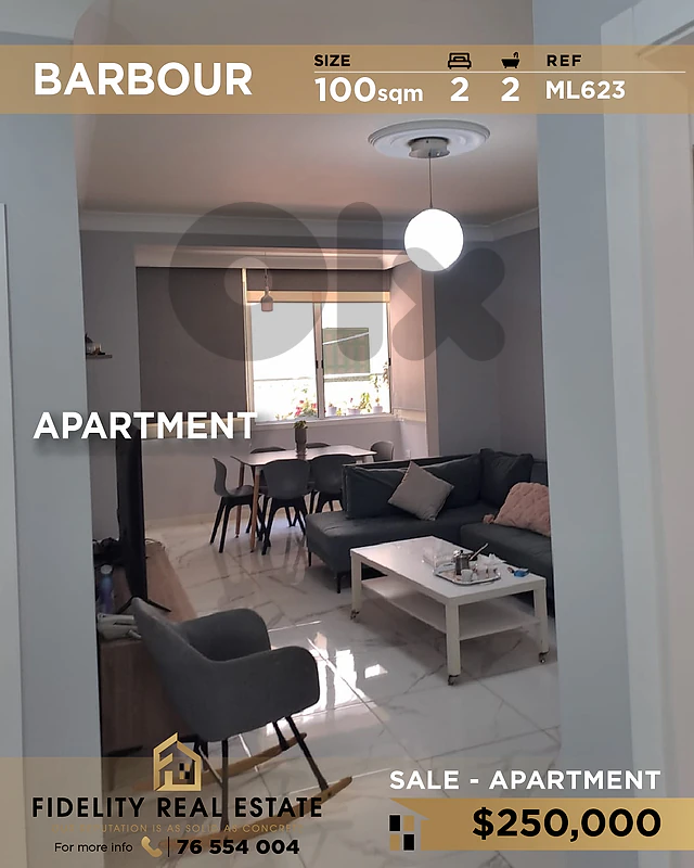 Apartment for sale in Barbour ML623 شقة  للبيع في بربور