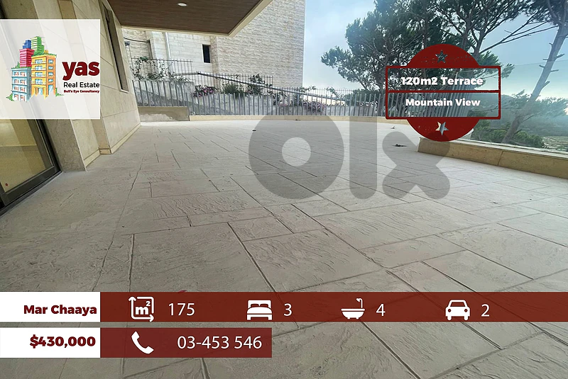 Mar Chaaya 175m2 | 120m2 Terrace | New | Astonishing View | TCH