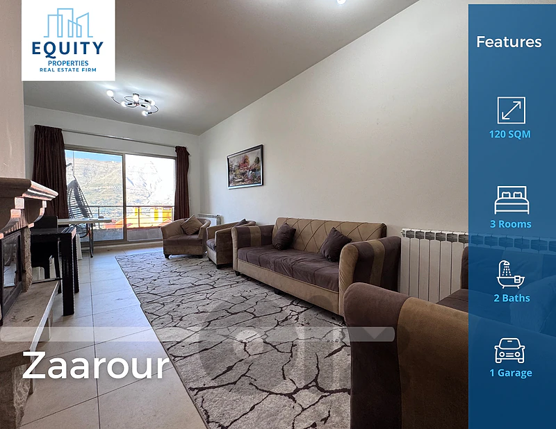 Furnished 120 SQM Apartment For Sale In Zaarour شقة للبيع #RH54513