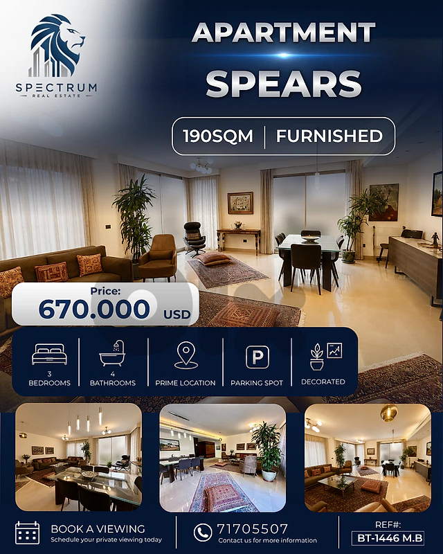 HIGH-END APARTMENT IN SPEARS PRIME | 190SQ | 3 BEDS | BT-1446 M.B