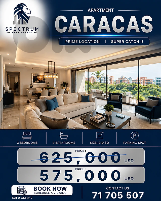 HOT DEAL !! APARTMENT IN CARACAS PRIME (210SQ) 3 BEDROOMS , (AM-317)