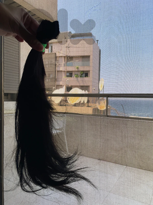 hair human 100% extension black color 16.5 inch