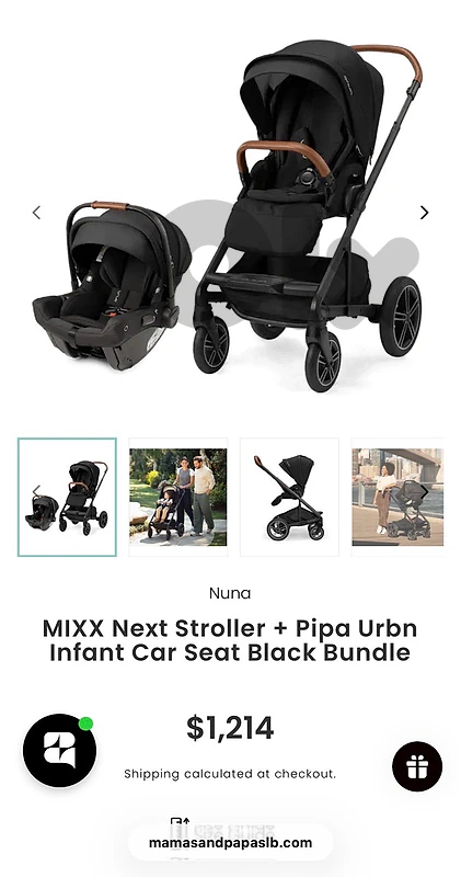 stroller and car seat used
