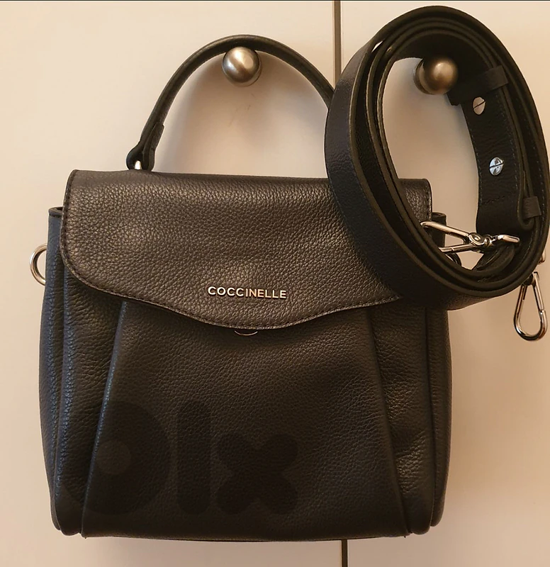 Coccinelle Black Leather Crossbody/Top 
Handle Bag
