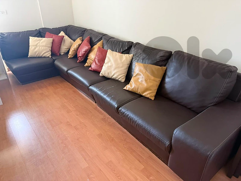 Leather L shape Sofa