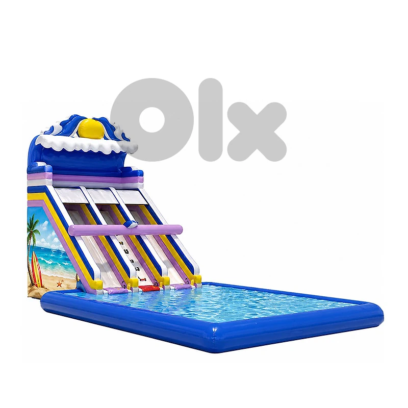 Tropical Beach Themed Inflatable Outdoor Slide 1200x800x650 CM -زحليطة