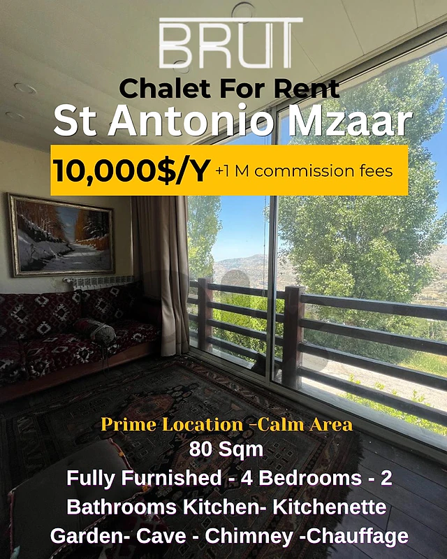 120 sqm Chalet for Rent in Mzaar kfardebian Yearly Basis