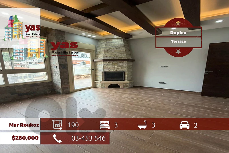 Mar Roukoz 190m2 | Duplex|  Terrace |Astonishing View | OH